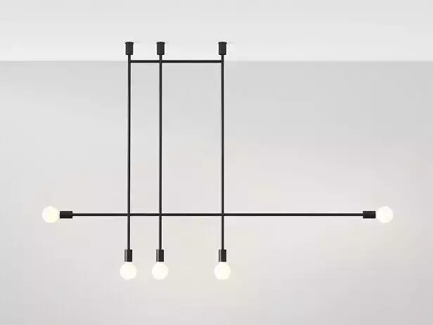 ling2 pendant light with four bulbs hanging from ceiling
