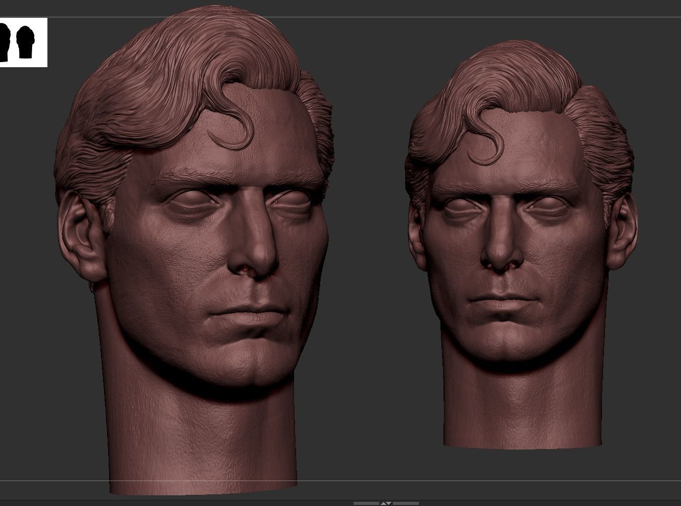 Superman- Christopher Reeve Head 3D print model_5