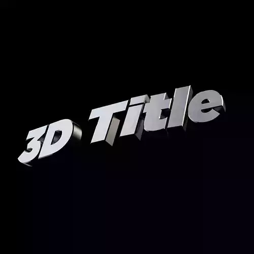 3D Title word