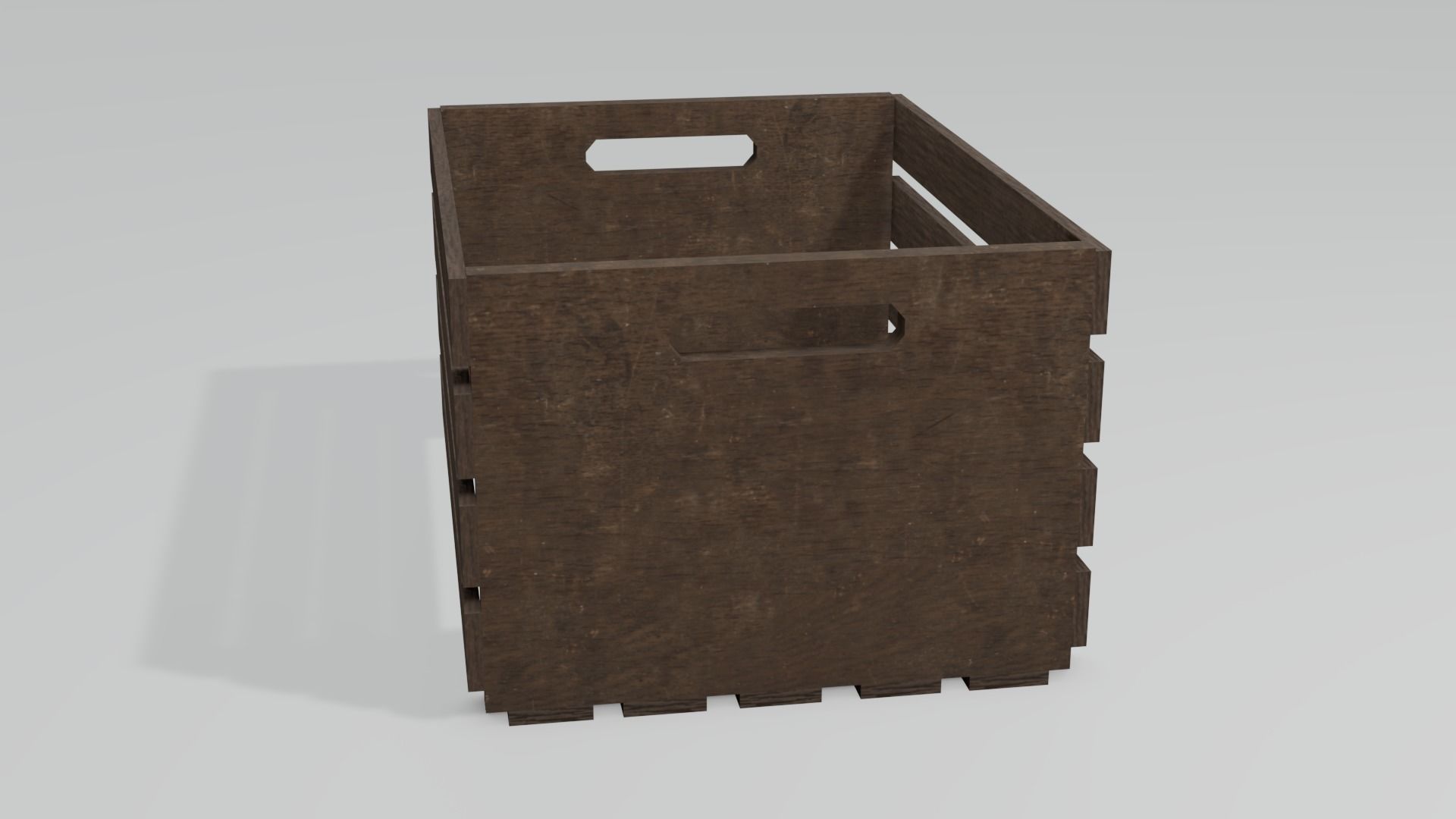 Wooden crate Free 3D model_2