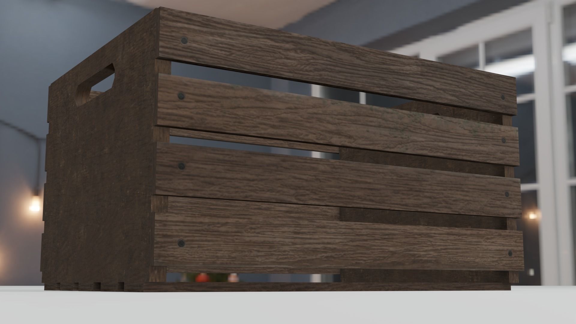 Wooden crate Free 3D model_13