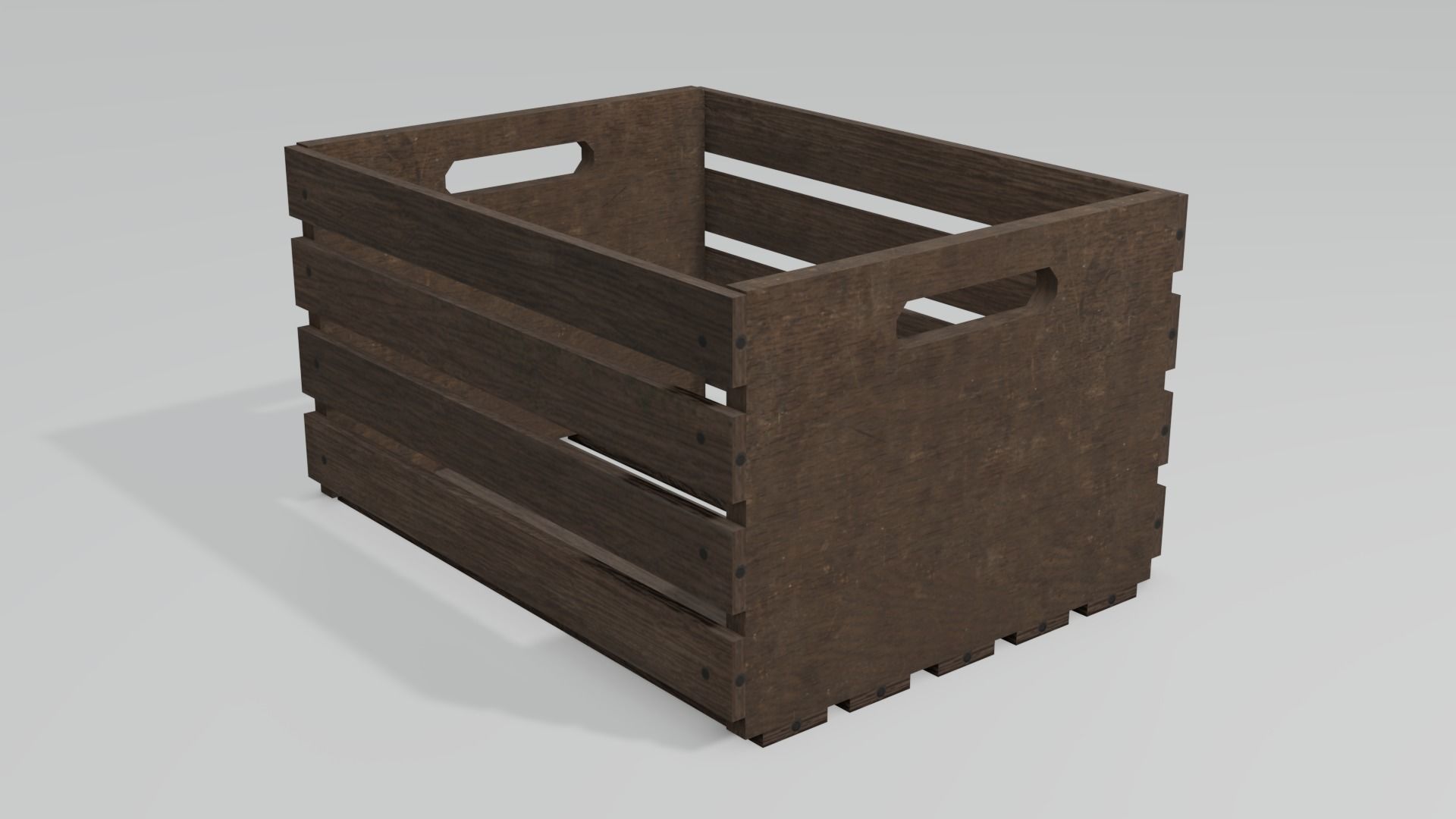 Wooden crate Free 3D model_9