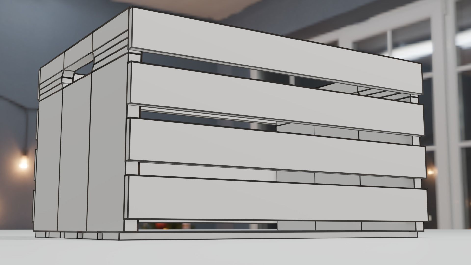 Wooden crate Free 3D model_14