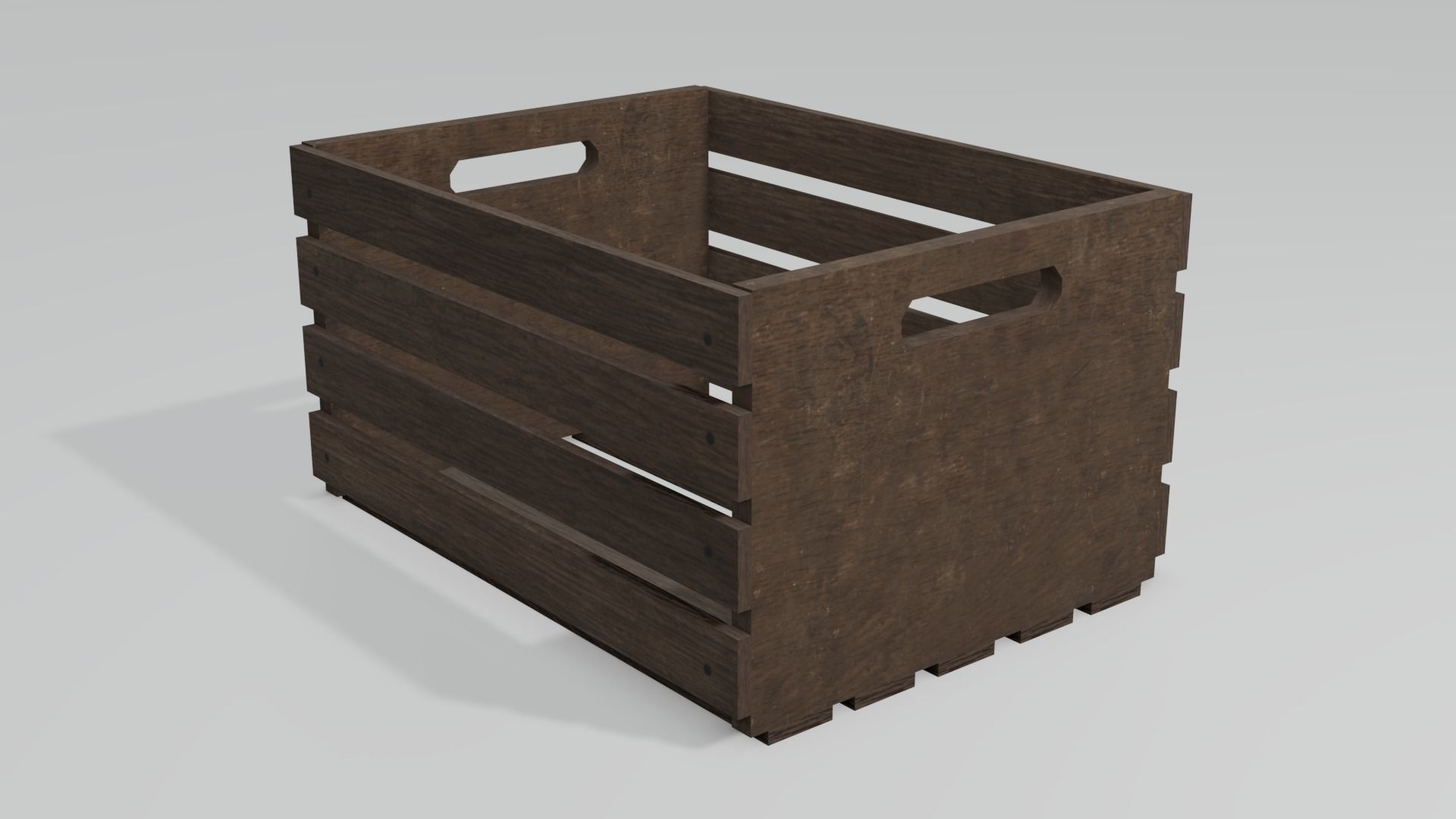 Wooden crate Free 3D model_3