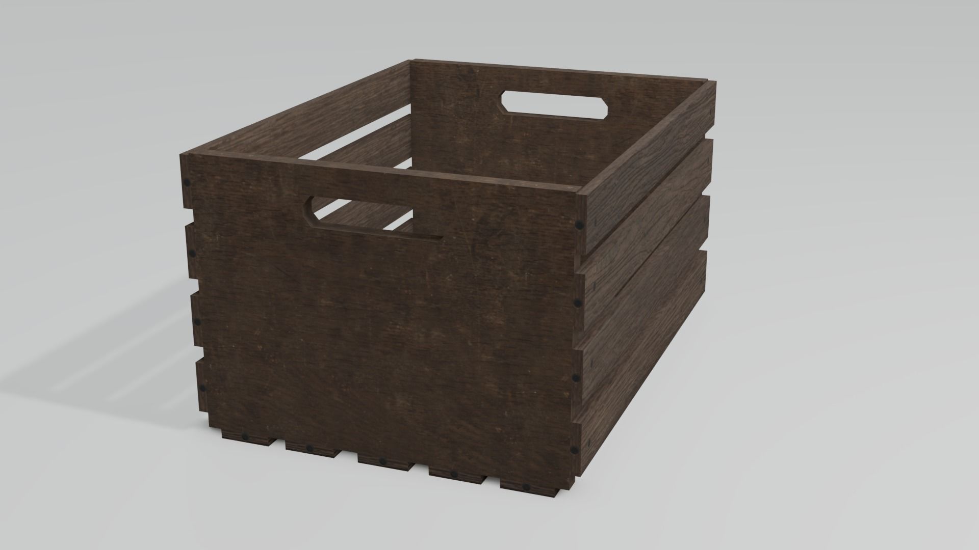 Wooden crate Free 3D model_7