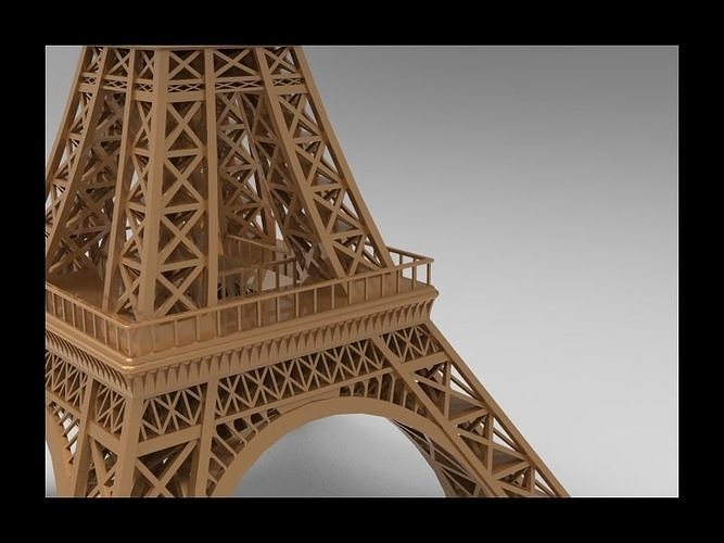  Eiffel Tower for 3D Printing  3D print model