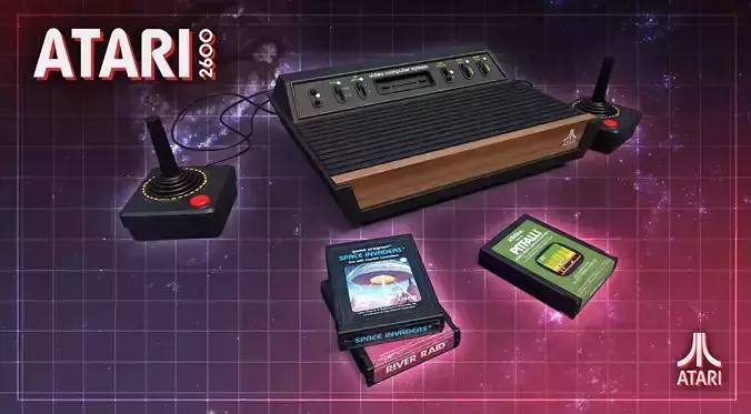 Video Game Retro - Atari 2600 3D model