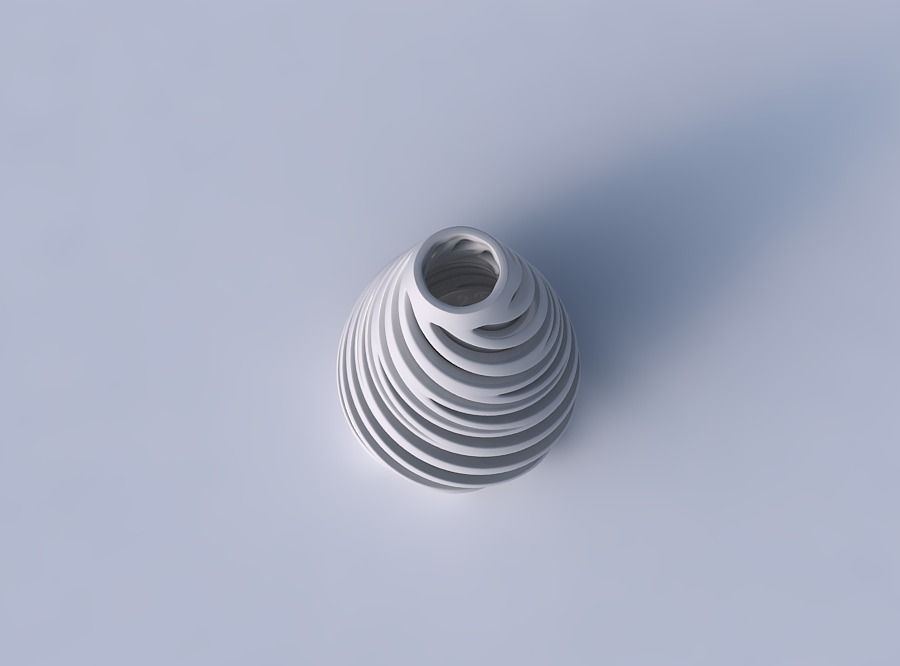 Vase flask with twisted inner and outer lines very twisted 3D print model_2