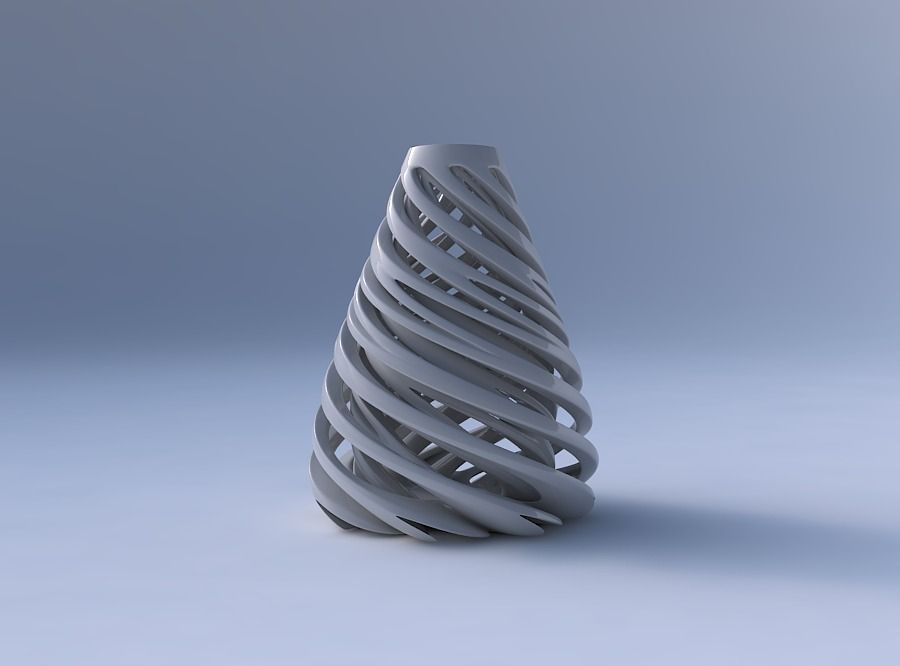 Vase flask with twisted inner and outer lines very twisted 3D print model_4