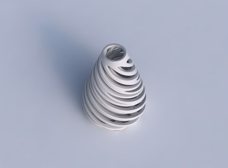 Vase flask with twisted inner and outer lines very twisted 3D print model_1