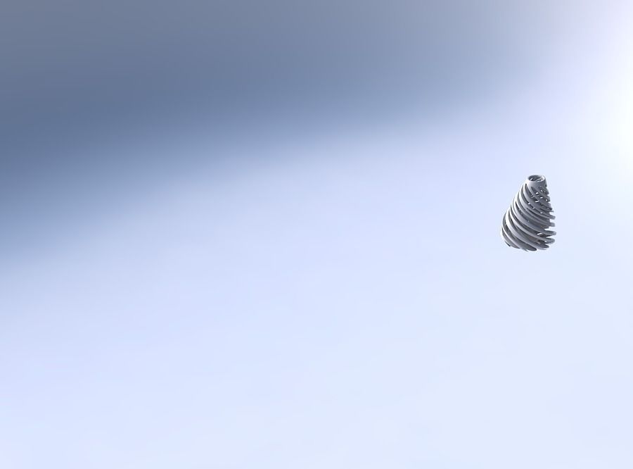 Vase flask with twisted inner and outer lines very twisted wavy 3D print model_3