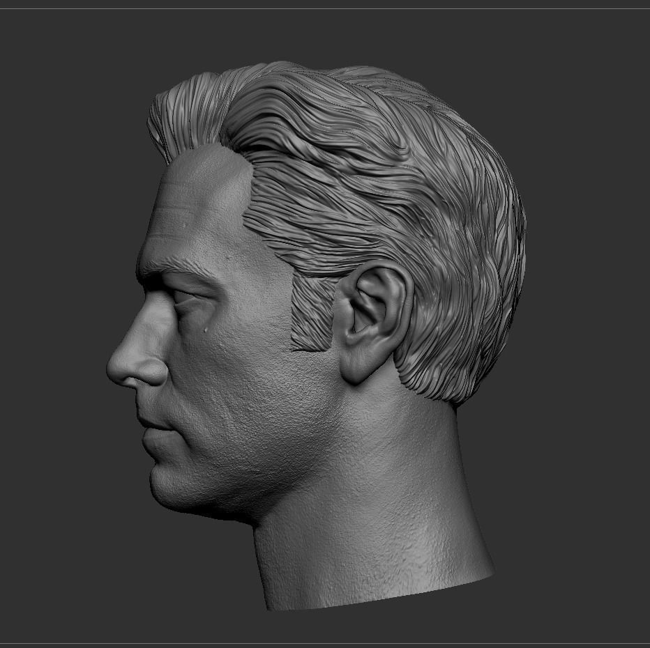Ben Affleck -Bruce Wayne Head 3D print model_8