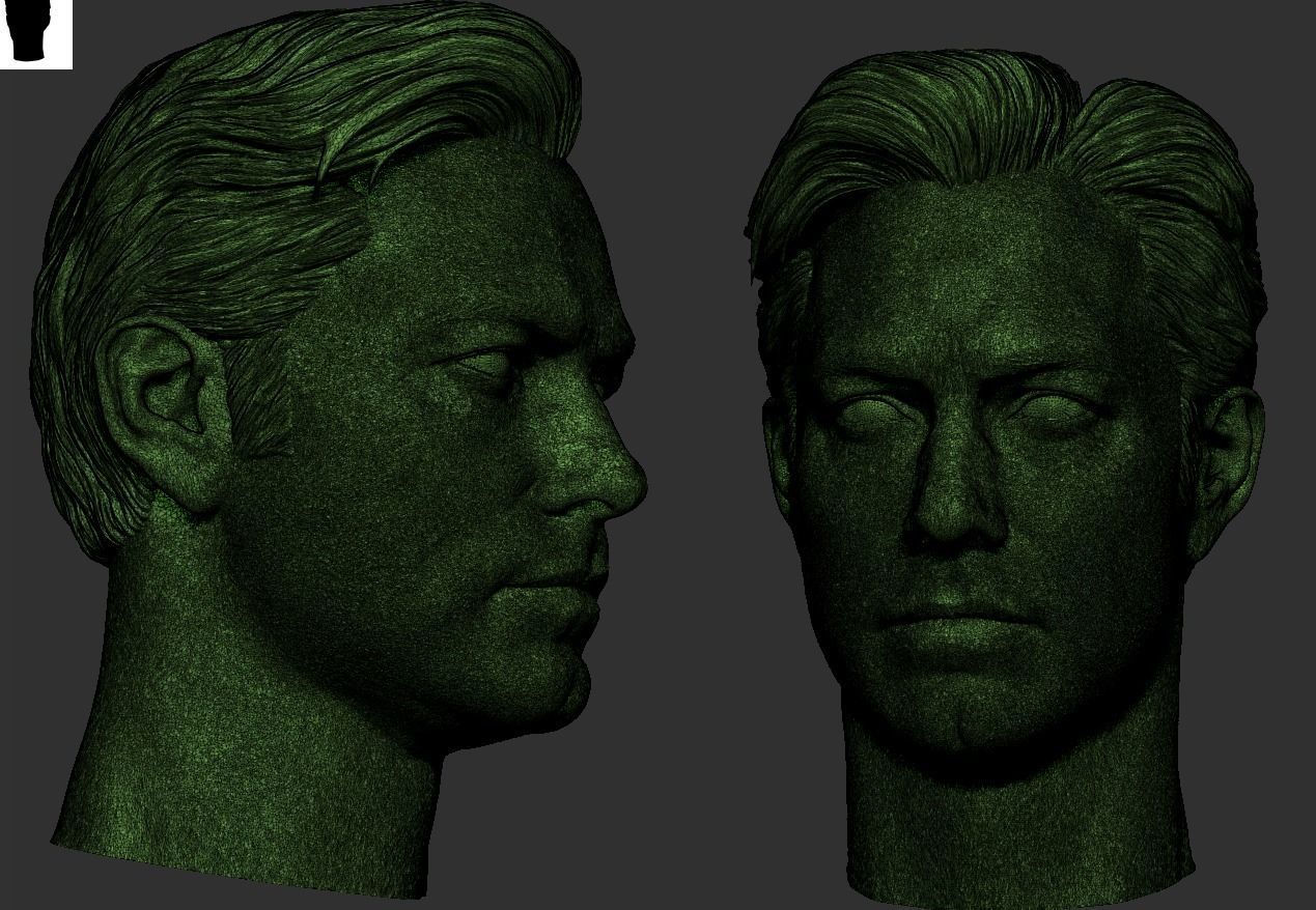 Ben Affleck -Bruce Wayne Head 3D print model_16