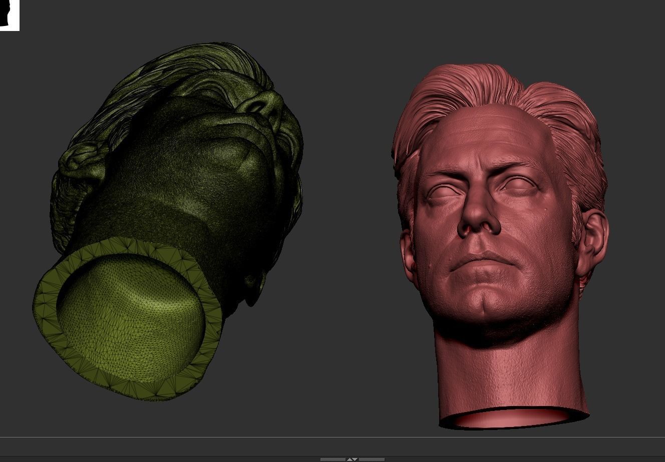 Ben Affleck -Bruce Wayne Head 3D print model_15