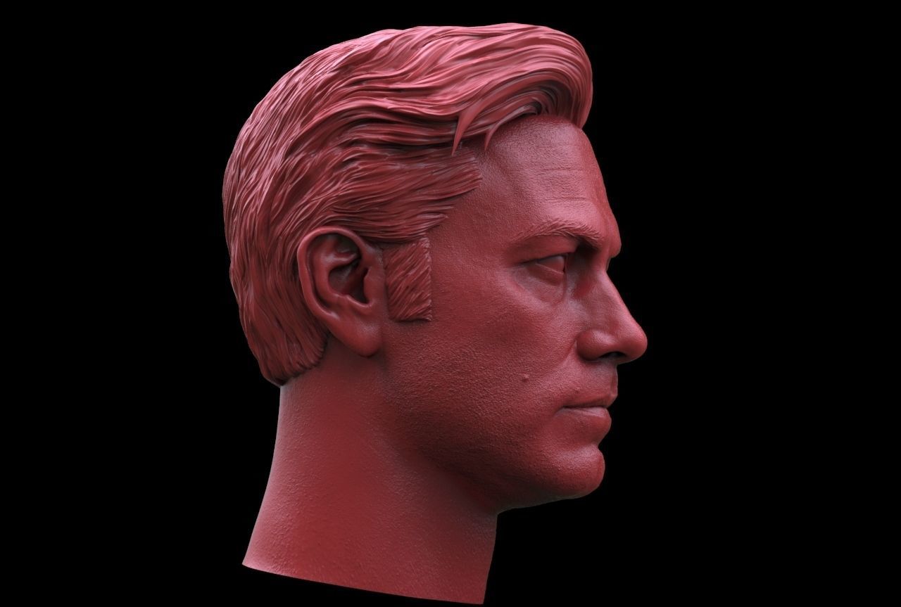 Ben Affleck -Bruce Wayne Head 3D print model_4