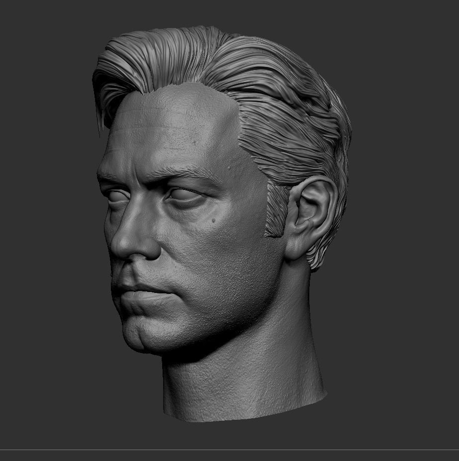 Ben Affleck -Bruce Wayne Head 3D print model_7