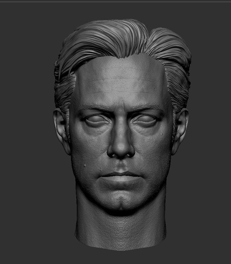 Ben Affleck -Bruce Wayne Head 3D print model_6