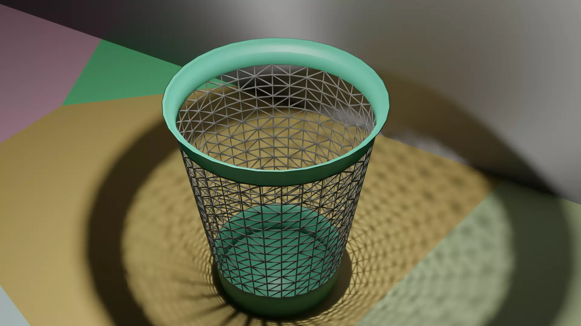 Trash basket 3D model_0