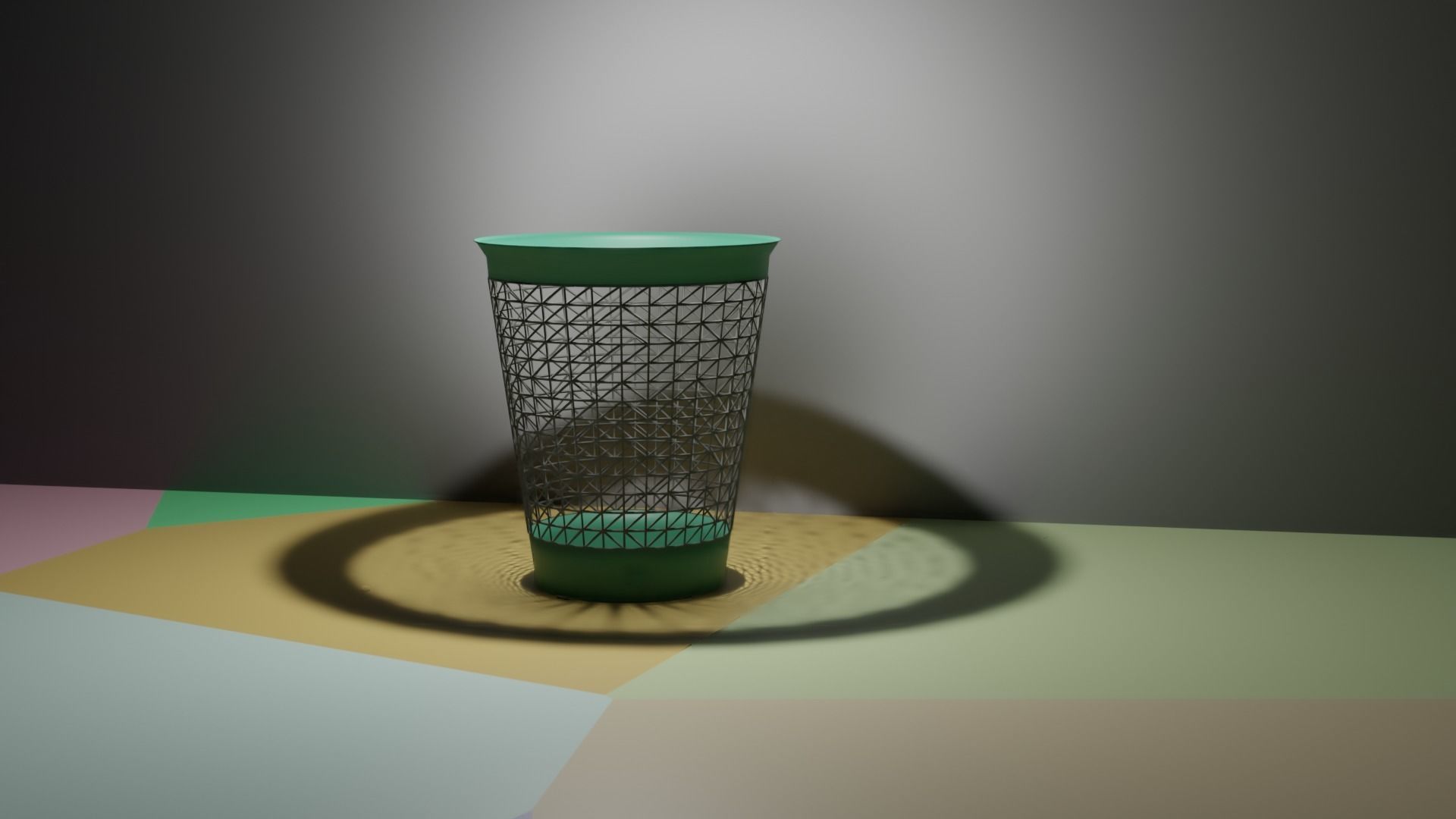 Trash basket 3D model_2