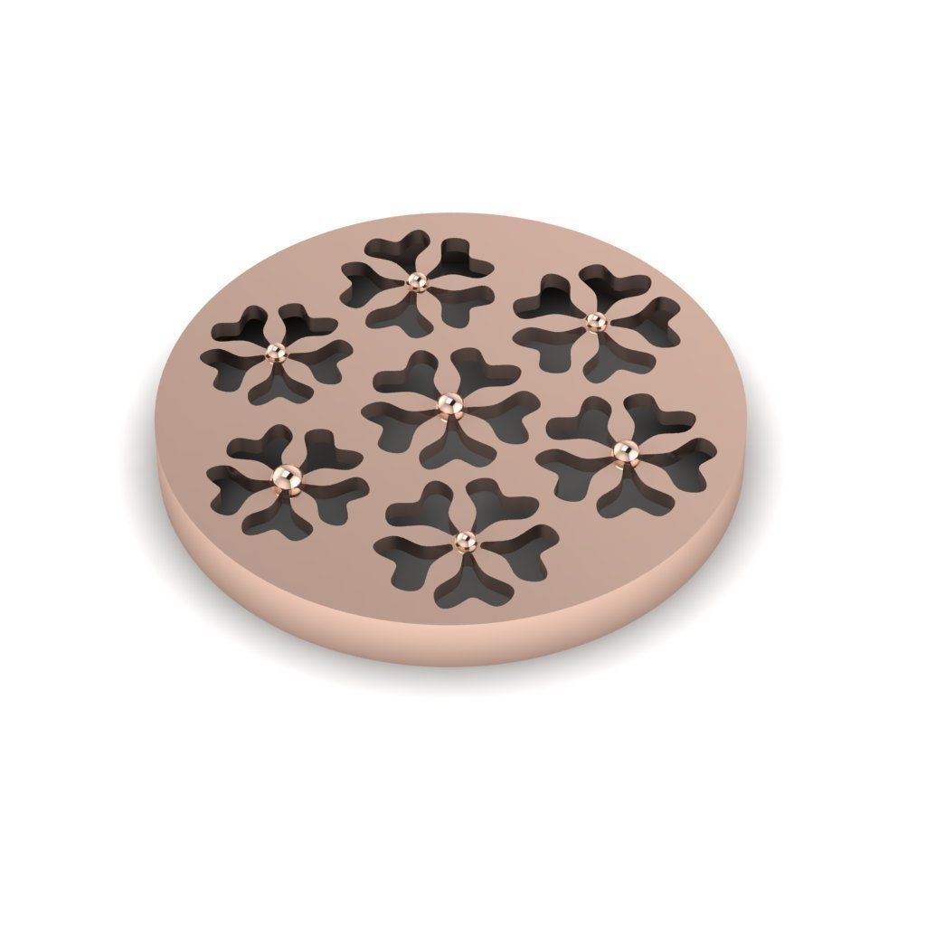 3D flower pendant model 3D print model_6