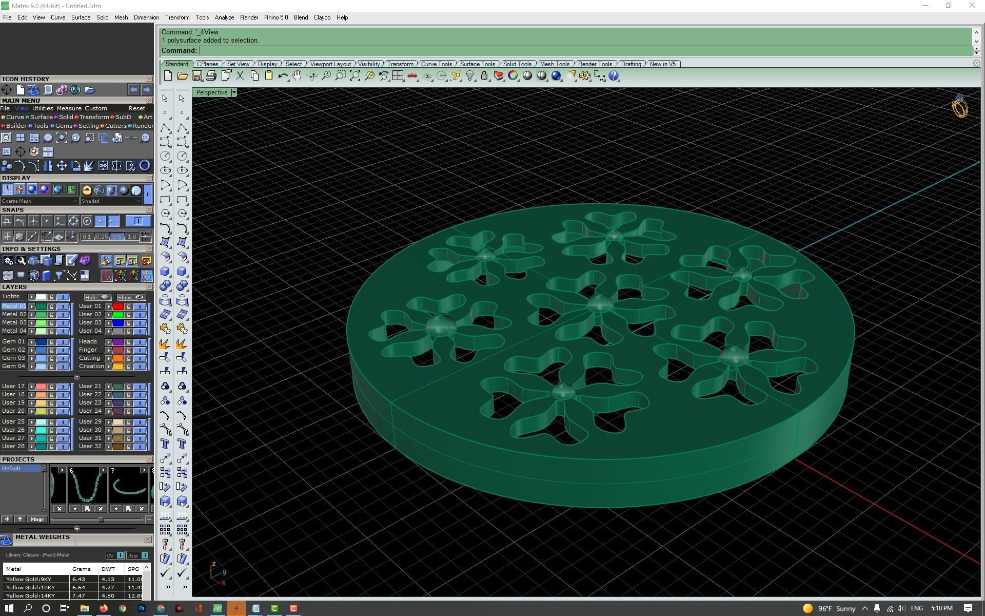 3D flower pendant model 3D print model_19