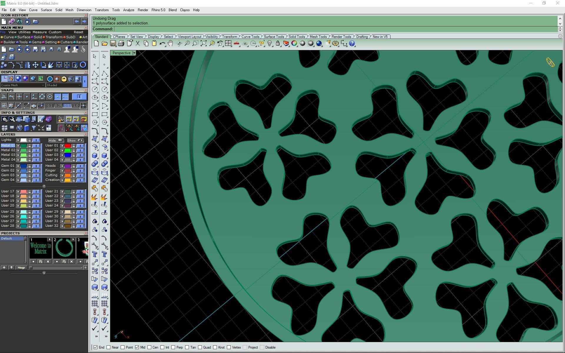 3D flower pendant model 3D print model_14