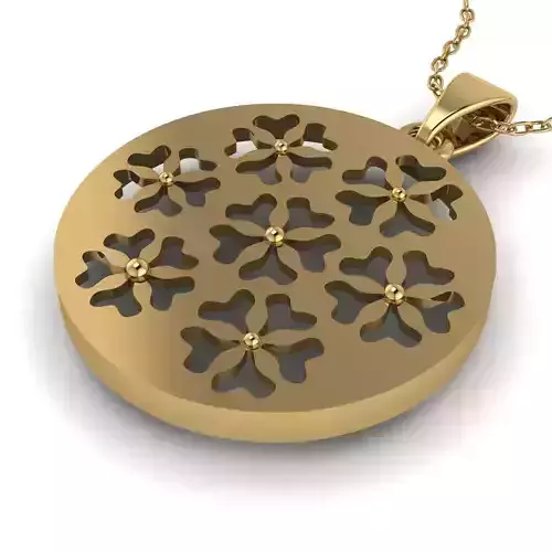 3D flower pendant model
