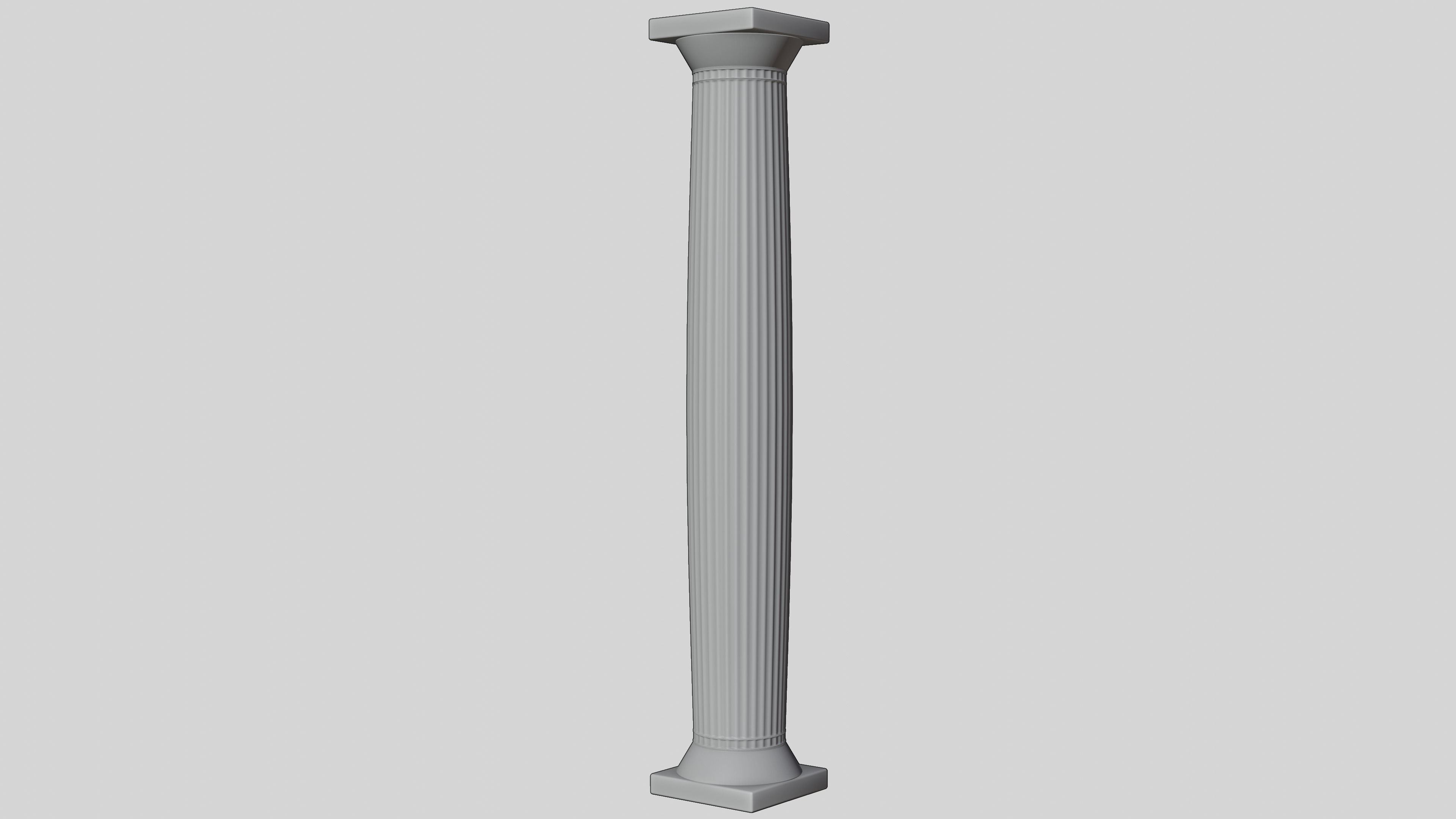 Old Doric Column 3D model_3