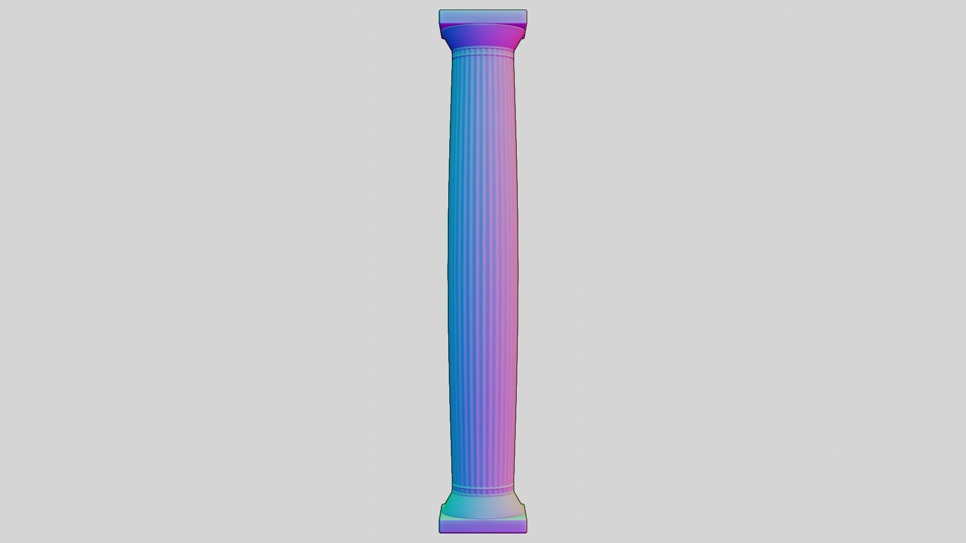 Old Doric Column 3D model_6