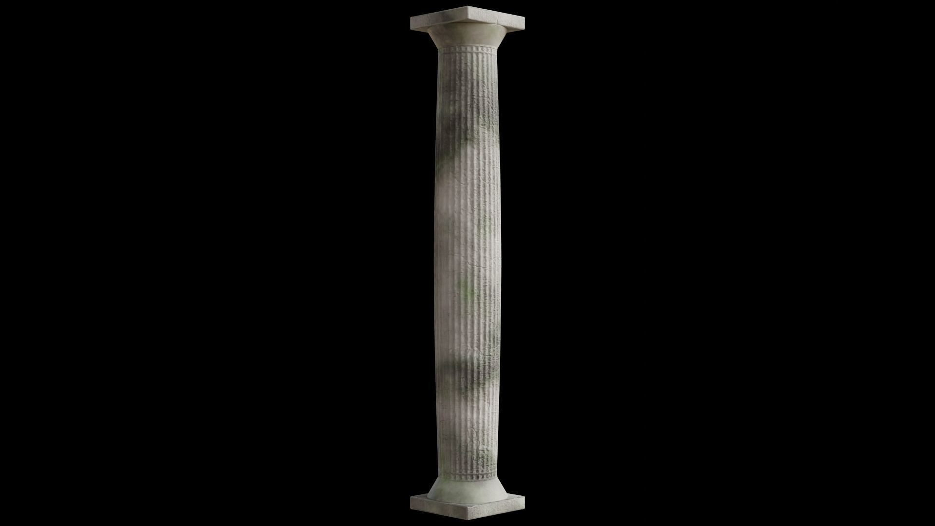 Old Doric Column 3D model_2