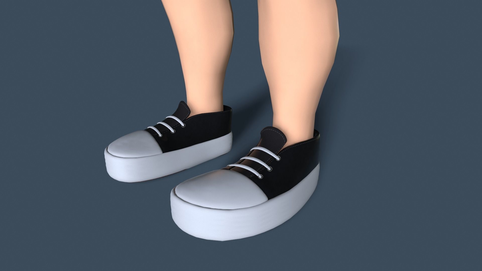 cartoon bodybuilder Low-poly 3D model_13