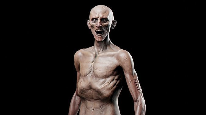Zombie Average Low-poly 3D model