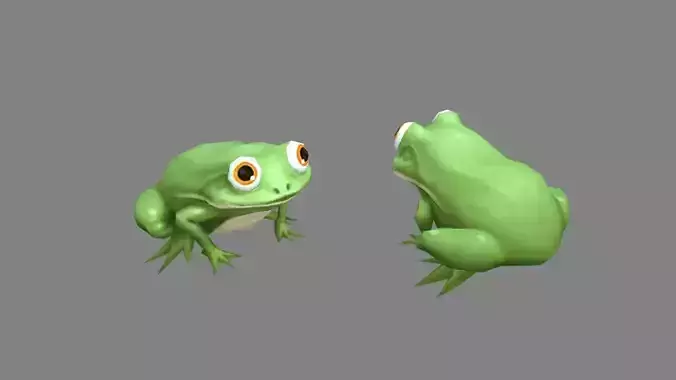 Cartoon field frog