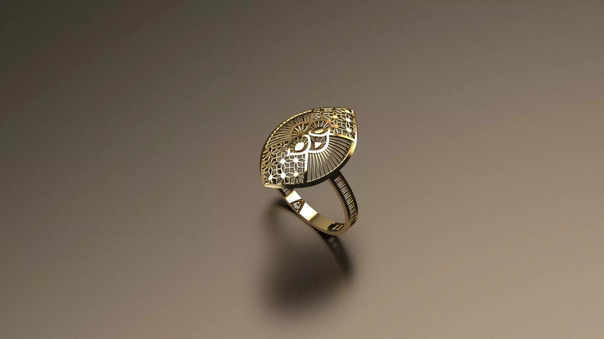 gold ring  3D print model_0