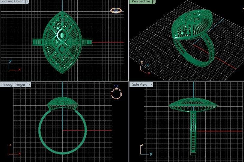 gold ring  3D print model_2