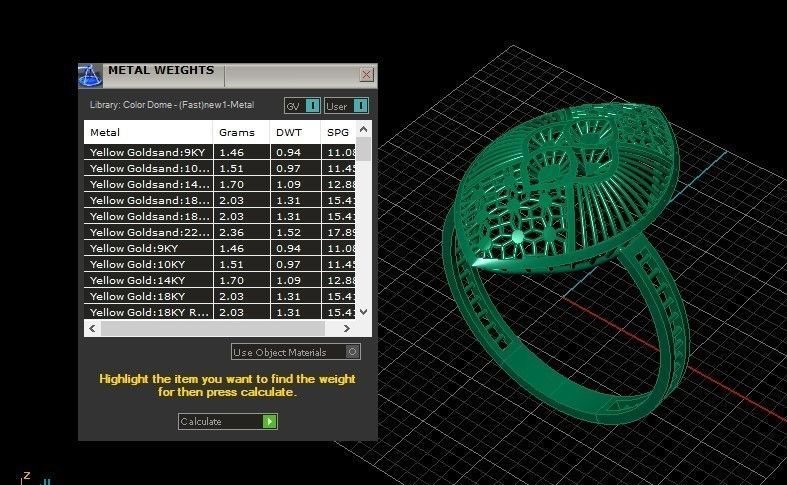 gold ring  3D print model_1