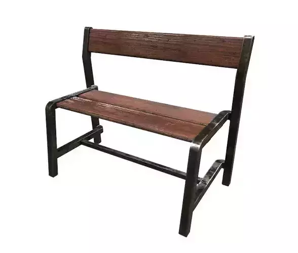 Street bench in the park PBR