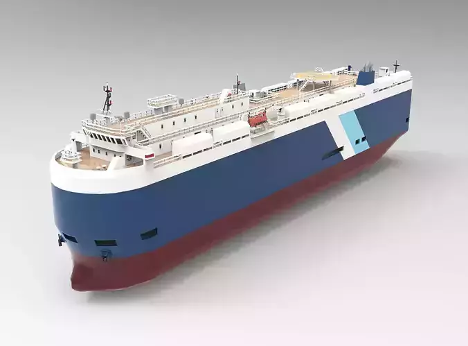RoRo Car Carrier Low-poly Low-poly 3D model