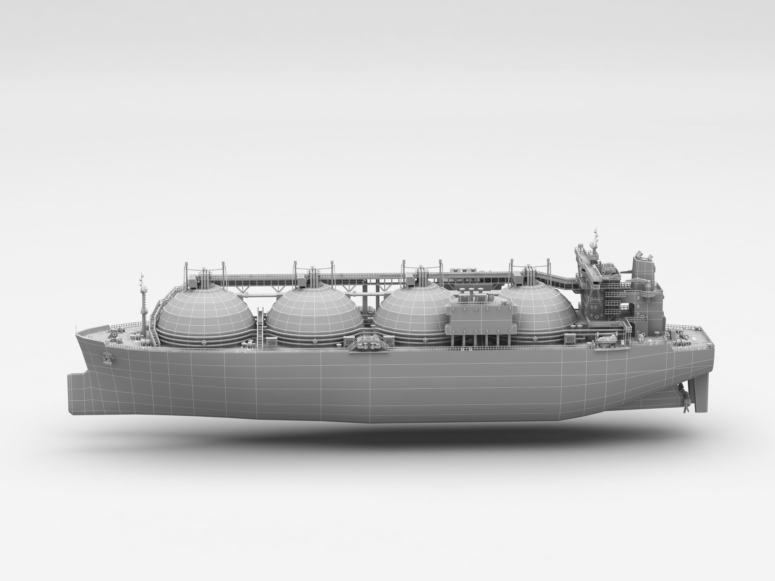 LNG Gas Carrier Low-poly Low-poly 3D model_4