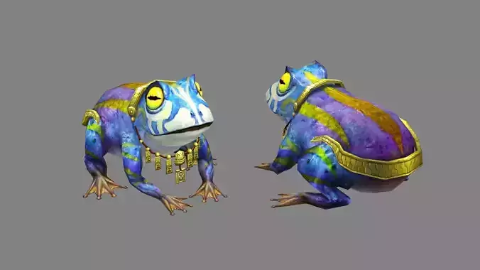 Cartoon mutant frog