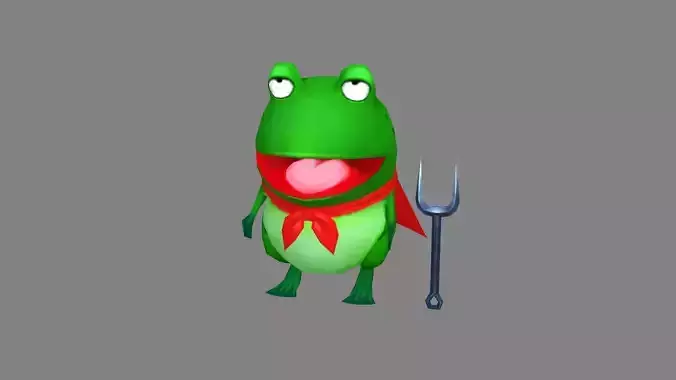 Cartoon frog monster