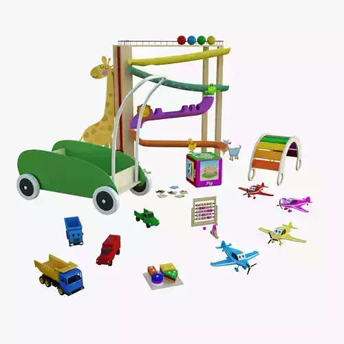 Baby Toys Set 3D model