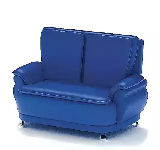 Blue Leather Sofa