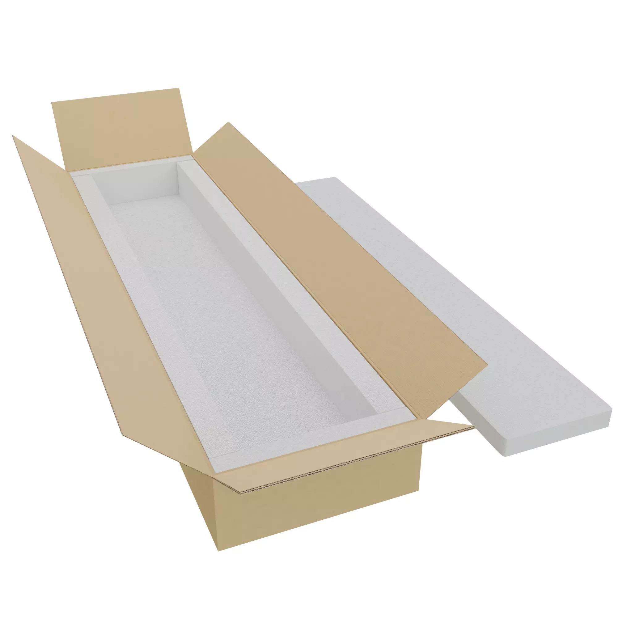 Cardboard Box Low-poly 3D model_0