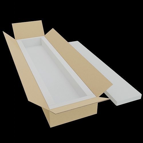 Cardboard Box Low-poly 3D model