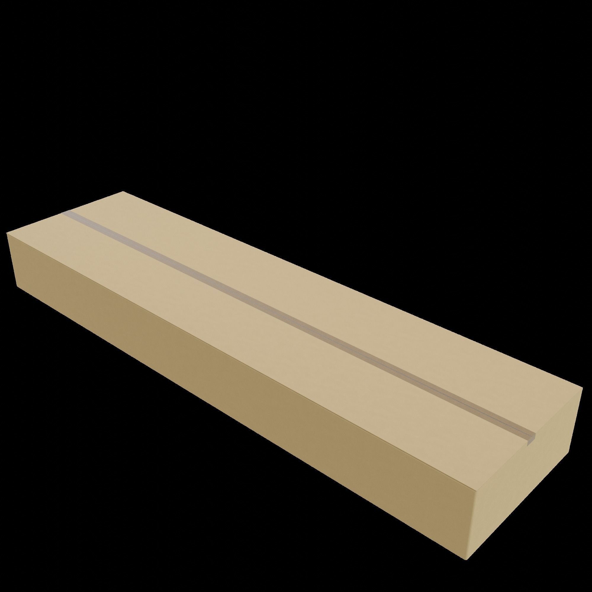 Cardboard Box Low-poly 3D model_3