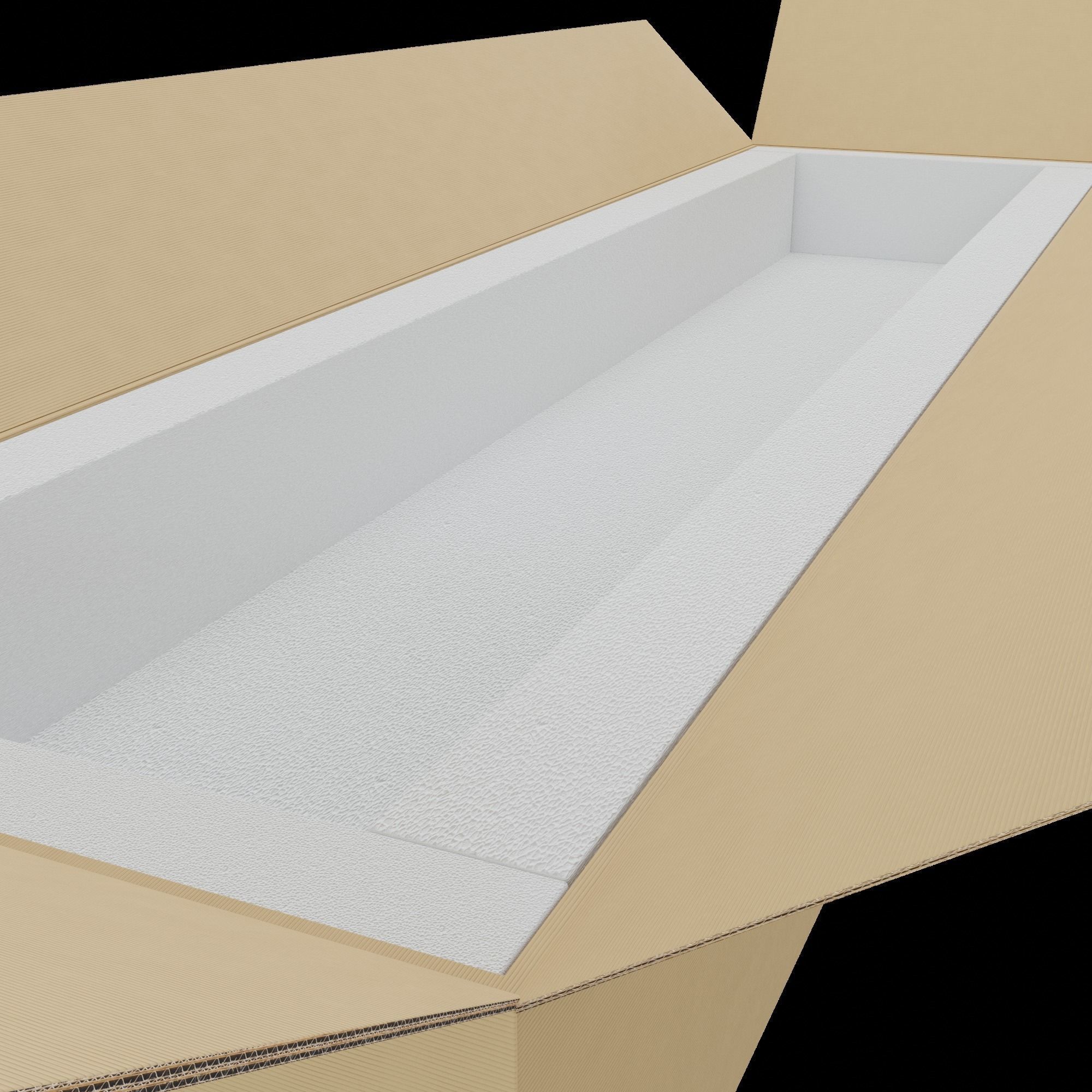 Cardboard Box Low-poly 3D model_1