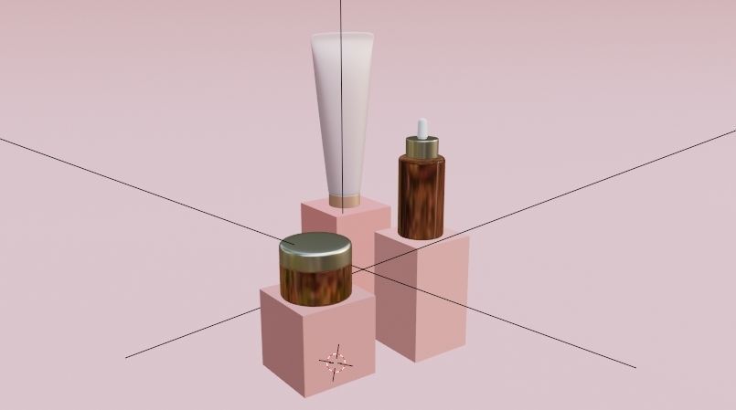  Cosmetics 3D models  Low-poly 3D model_1