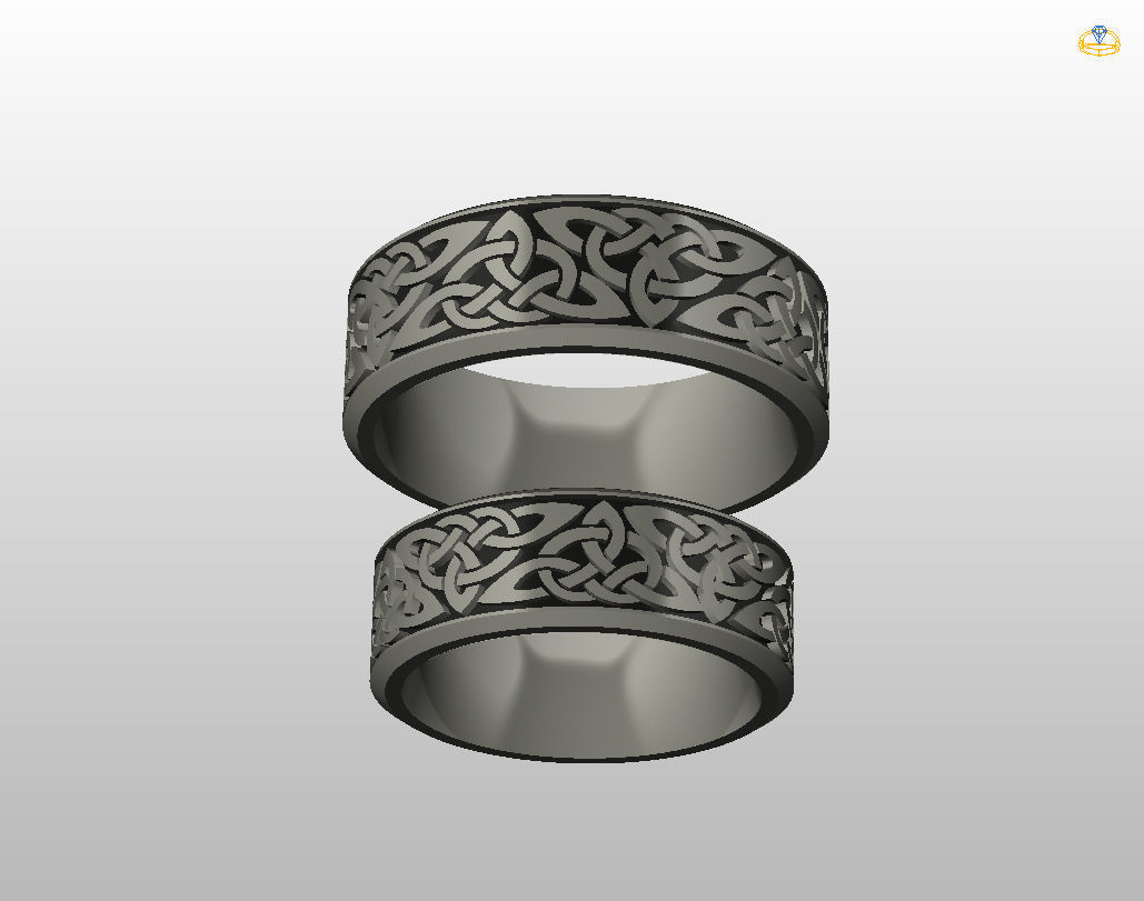 Celtic wedding band 3D print model_27