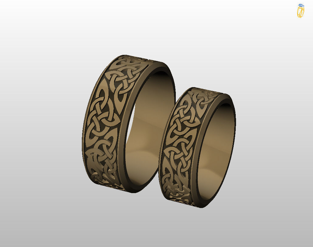 Celtic wedding band 3D print model_23